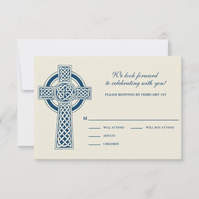 Carte RVSP Croix Celtique (Devant)