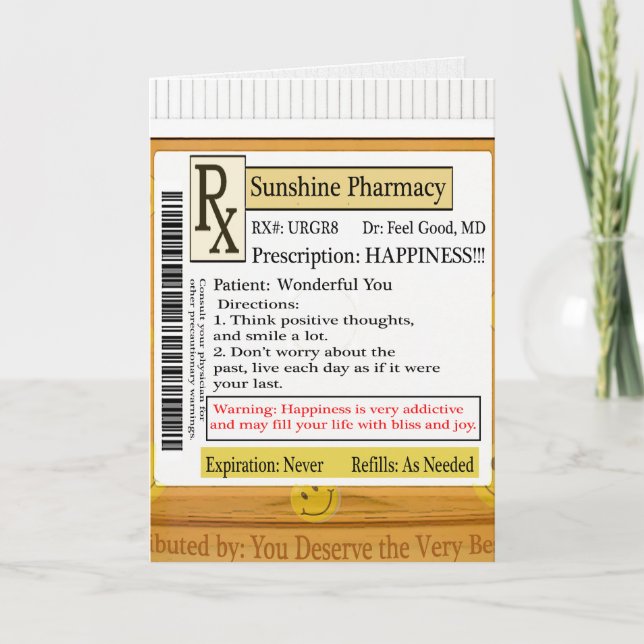Carte RX Funny Happy Prescription (Devant)