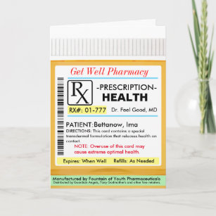 Carte RX Prescription for Health Get Well