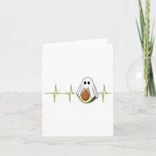 Carte Rythme cardiaque d'avocat Fantôme d'Halloween Booc