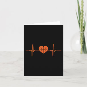 Carte Rythme cardiaque de basket-ball Sport Motif