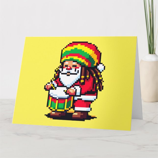 Carte Rythmes de reggae avec Père Noël - Beat Christmas (Devant)