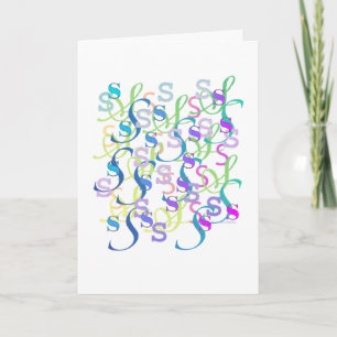 Carte "S" Confettis de Lettres