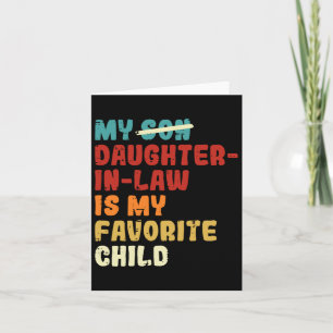 Carte Sa belle-fille est mon enfant préféré Fathers D