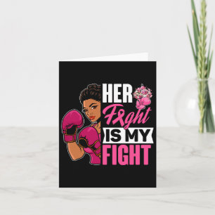 Carte Sa Lutte Est Ma Lutte Cancer Du Sein Boxe Noir A