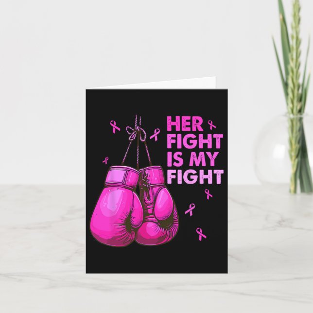 Carte Sa Lutte Est Ma Lutte Gants De Boxe De Combat Canc (Devant)