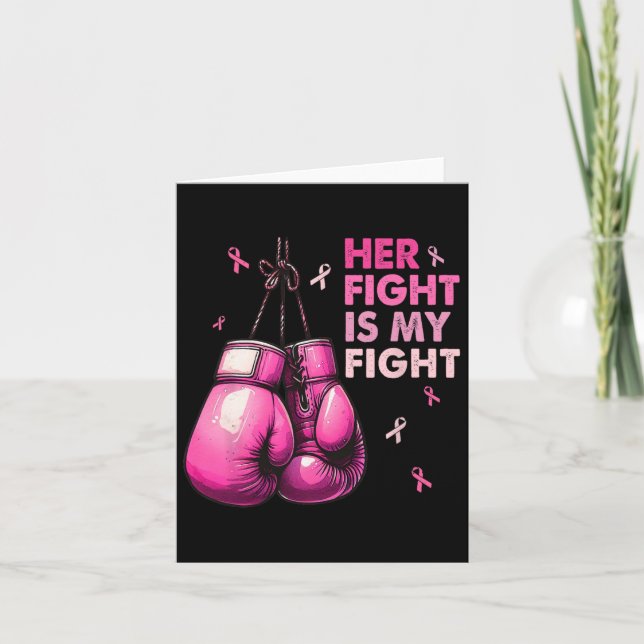 Carte Sa Lutte Est Ma Lutte Gants De Boxe De Combat Canc (Devant)
