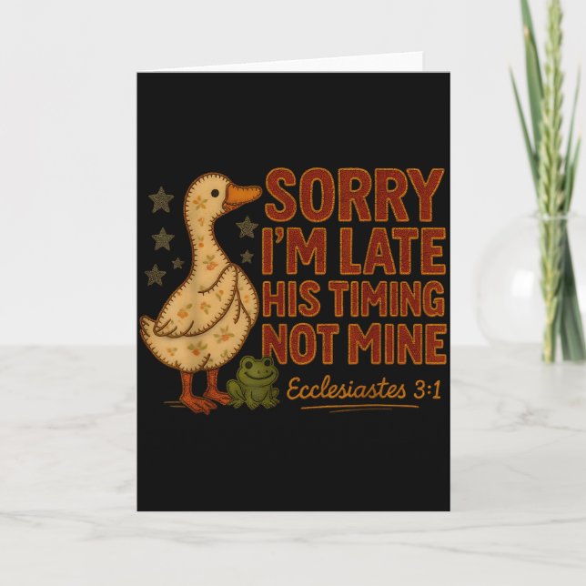 Carte Sa synchronisation pas la mienne Canard Grenouille (Devant)