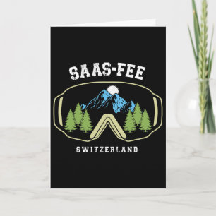 Carte Saas-fee Lunettes de ski Station de ski Alpes suis