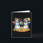 Carte Sable Snowman Jouer À Beach Ball Noël En Juillet S<br><div class="desc">Sable Snowman Jouer Beach Ball Xmas En Juillet Été Plage 1</div>