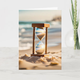 Carte Sablier de plage d'anniversaire