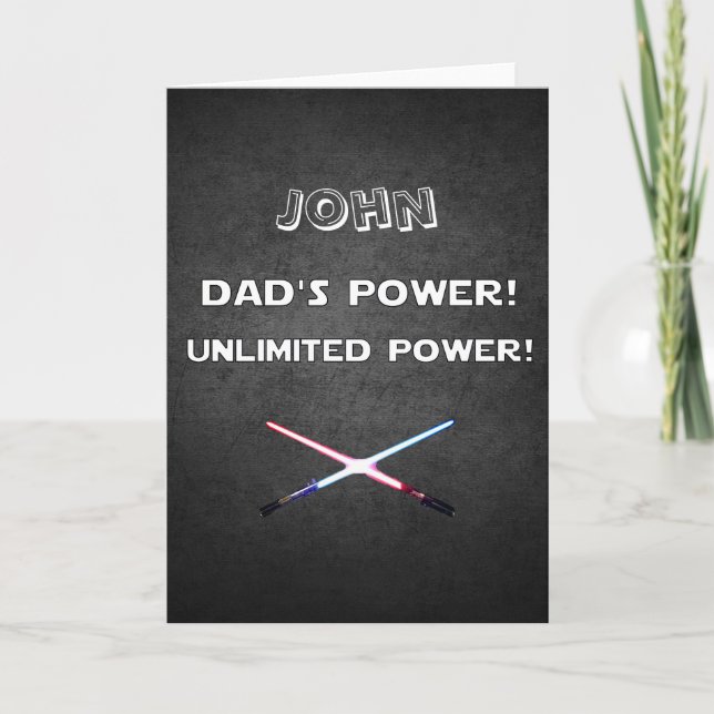 Carte Sabres laser personnalisés DAD's POWER UNLIMITED P (Devant)