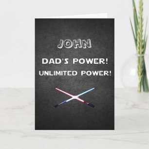 Carte Sabres laser personnalisés DAD's POWER UNLIMITED P