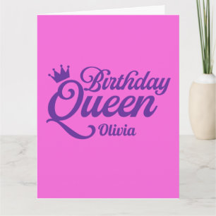 Carte Sac Cadeau de la Reine d'Anniversaire