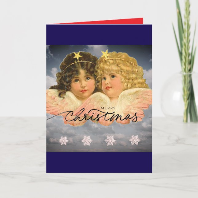 CARTE SAC CADEAU PERSONNALISÉ POUR ANGELS TWIN DE NOËL V (Devant)