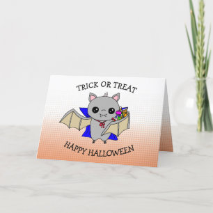 Carte Sac mignon d'Halloween pour la collecte de bonbons