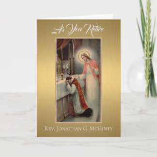 Carte Sacerdoce de retraite Jésus Autel