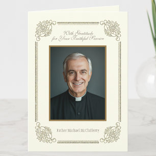 Carte Sacerdos Photo Prière Écriture Religieux