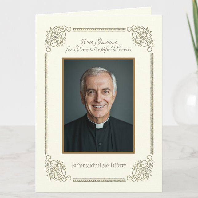 Carte Sacerdos Photo Prière Écriture Religieux (Créateur téléchargé)
