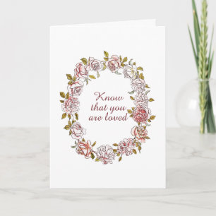 Carte Sachez que vous êtes aimé Confort et soin