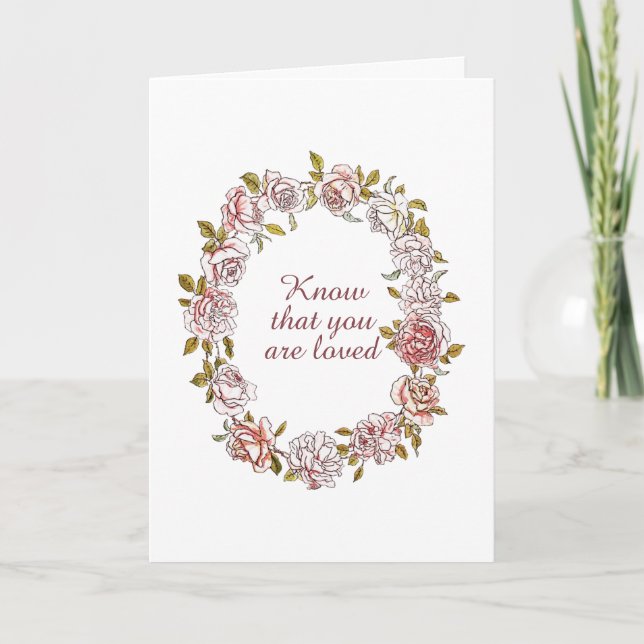 Carte Sachez que vous êtes aimé Confort et soins (Devant)