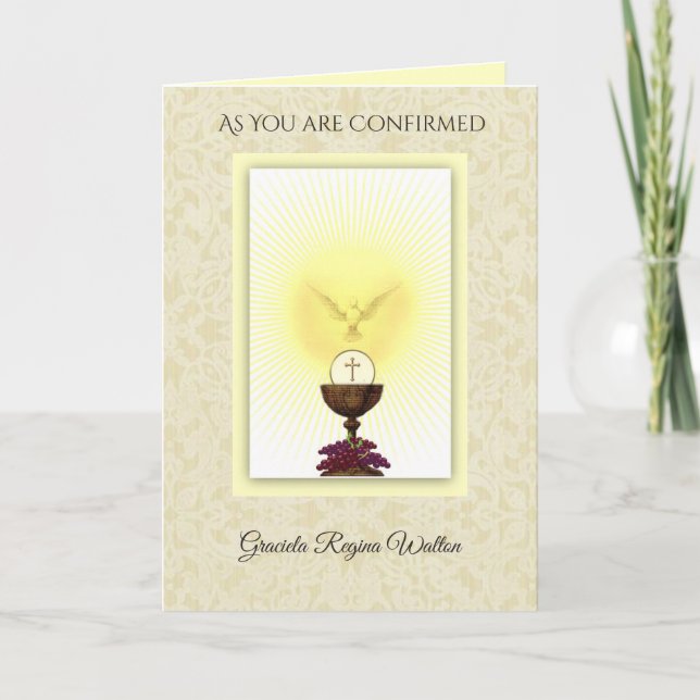 Carte Sacrament of Confirmation Holy Spirit Prayer (Devant)
