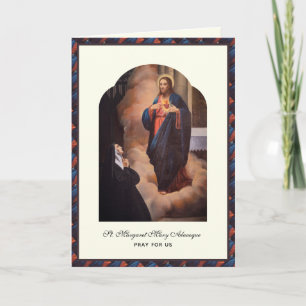 Carte Sacré Coeur Jésus Sainte Margaret Marie Religieuse