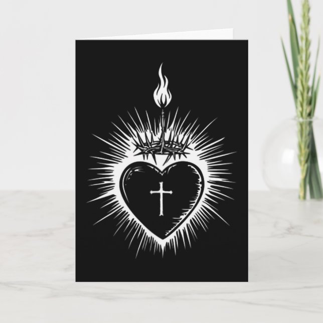 Carte Sacred Heart Of Jesus Men Women Jesus Christ Chris (Devant)