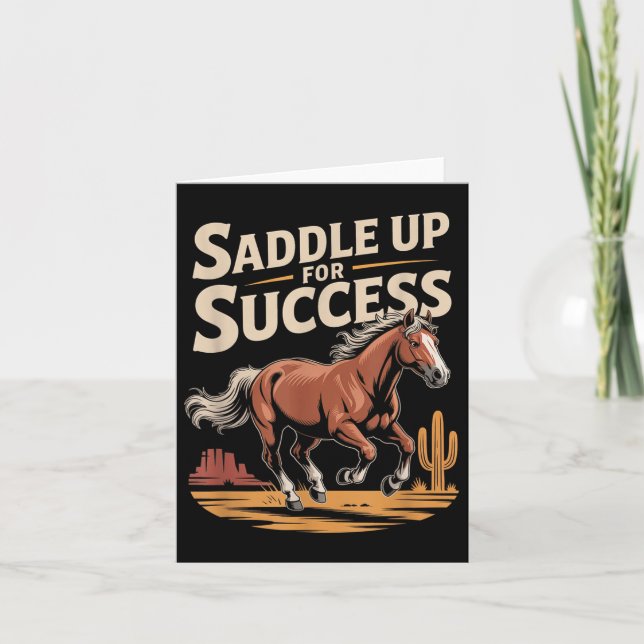 Carte Saddle Up For Success Western Motivation  (Devant)