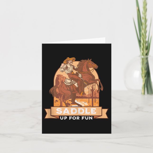 Carte Saddup Pour Fun Cowboy Western Riding Humour Tank (Devant)