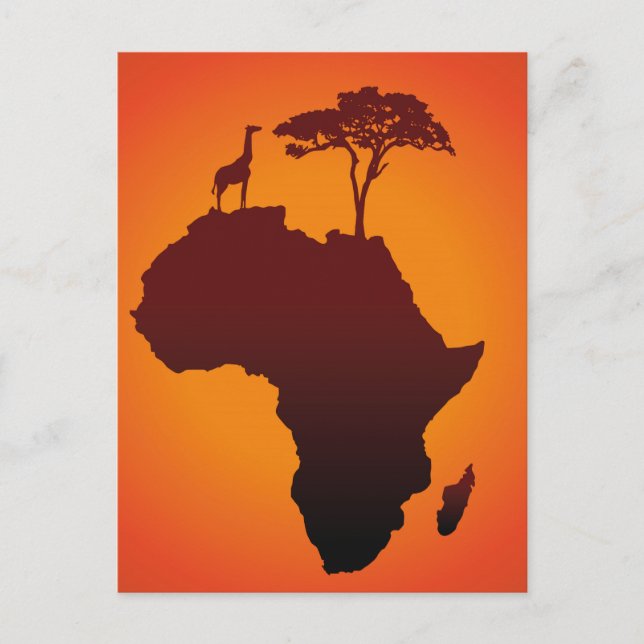 Carte Safari africaine - Carte postale (Devant)
