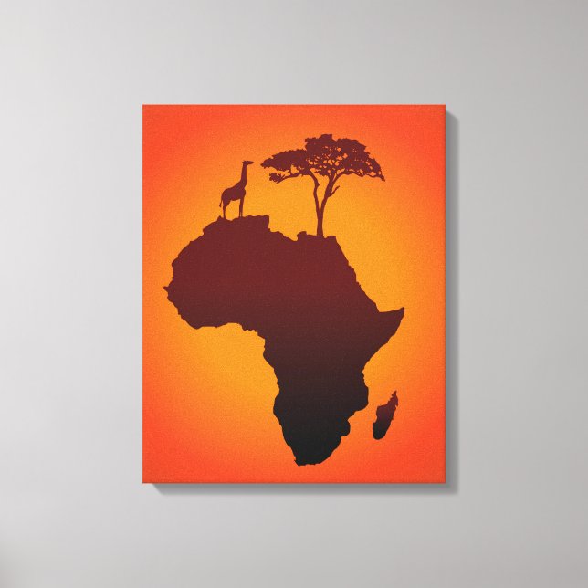 Carte Safari Africaine - Imprimer en toile (Recto)