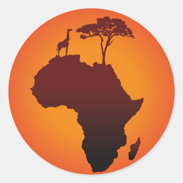 Carte Safari africaine - Sticker (Devant)