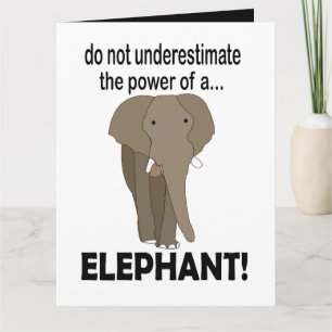 Carte Safari Animalier Éléphant Éléphant Drôle
