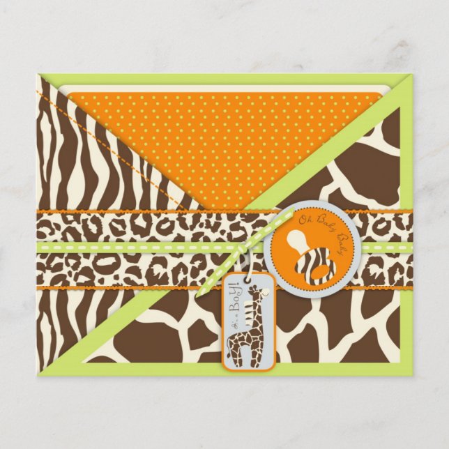 Carte Safari Boy Green Advice Card (Devant)
