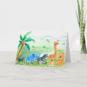 Carte Safari Wild Animal Friends