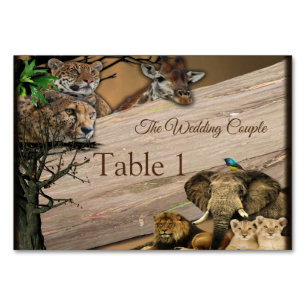 Carte Safari Wildlife Outdoor Mariage