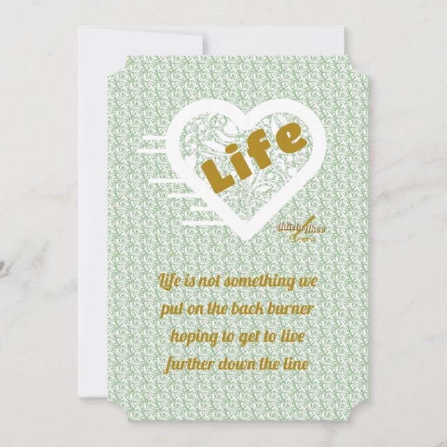 Carte Sage Life Note Card par Adiela Akoo (Devant)