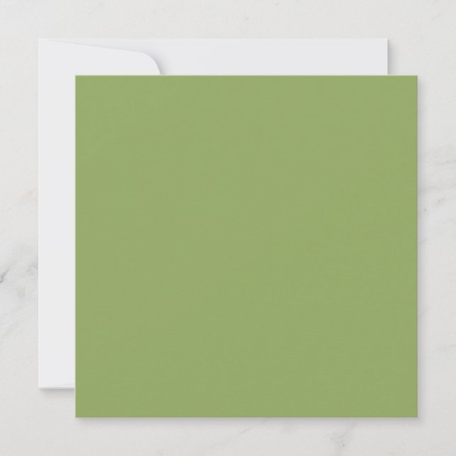 Carte Sage Vert Olive Couleur Uni  (Devant)