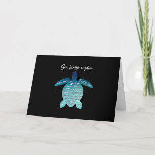Carte Sagesse de la tortue marine Amour de la tortue mar