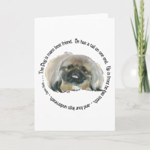 Carte Sagesse de Pékinois - Le Chien est le Meilleur Ami