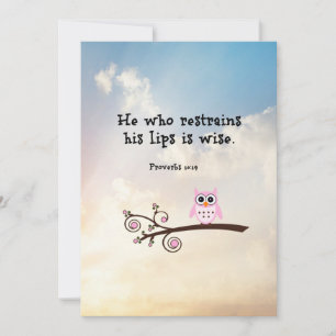 Carte Sagesse - Proverbes 10:19