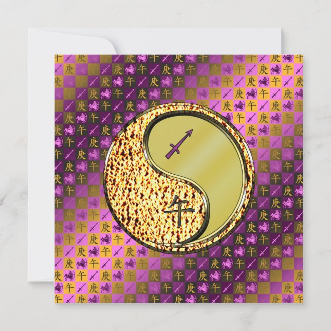 Carte Sagittaire & Cheval de Métal (Devant)