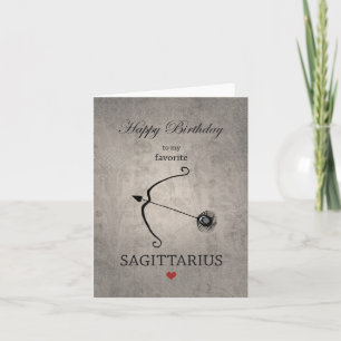 Carte Sagittarius Astrologie Zodiac Signal Joyeux Annive