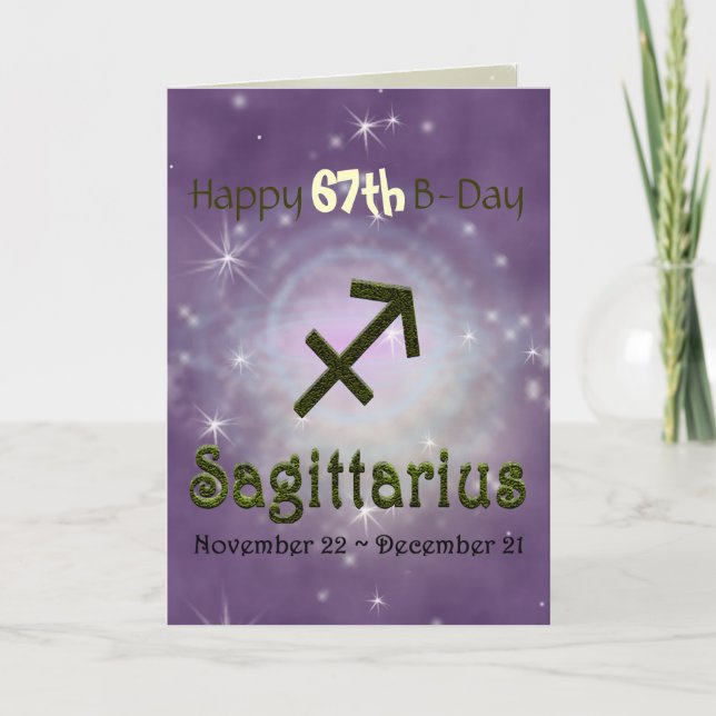 Carte Sagittarius couleur Pick Sagittarius Zodiac (Devant)