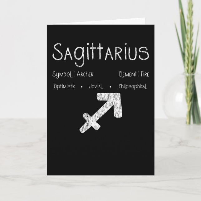 Carte Sagittarius Horoscope Astrologie Étoile Signal Ann (Devant)