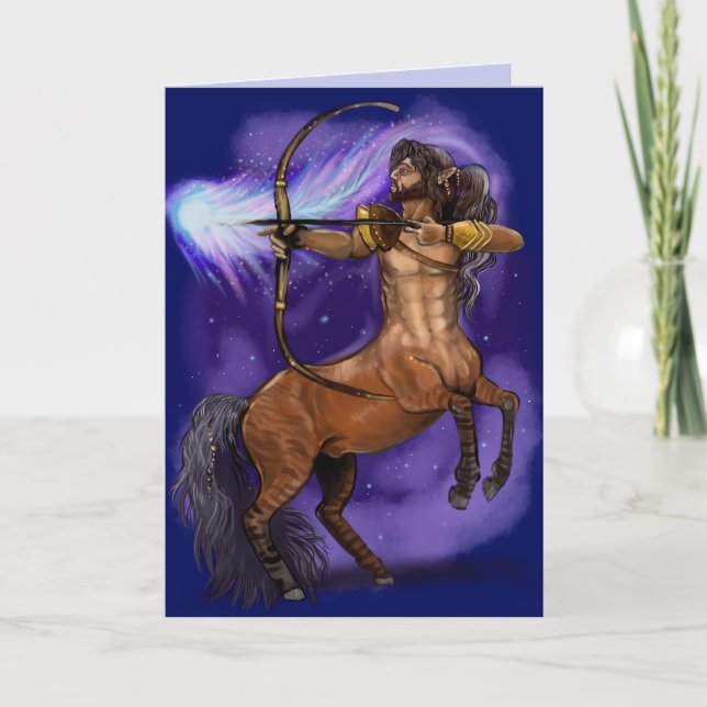 Carte Sagittarius signe zodiaque (Devant)