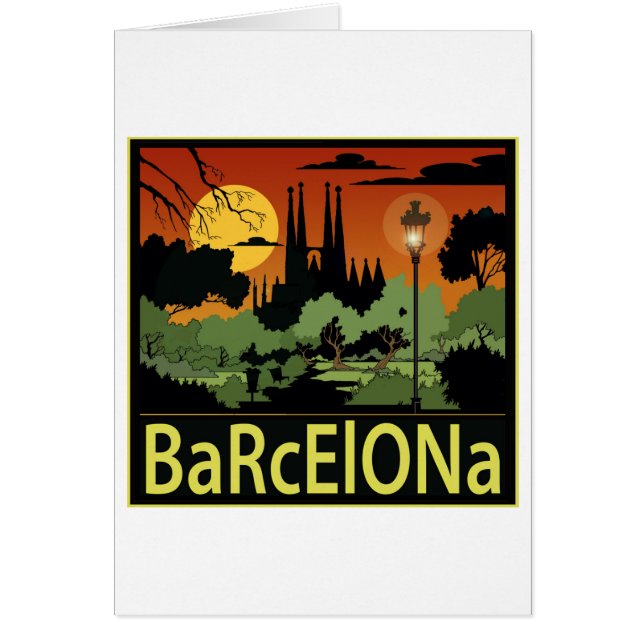 Carte Sagrada Familia Barcelone (Devant)