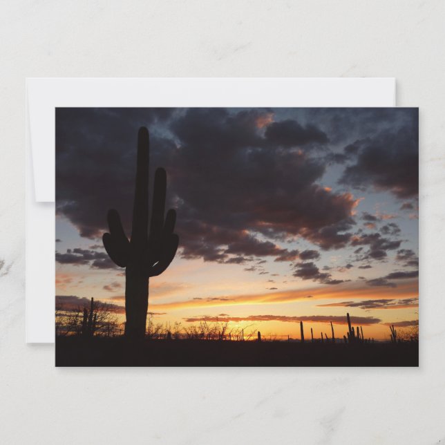 Carte Saguaro Sunset III Arizona Desert Paysage (Devant)
