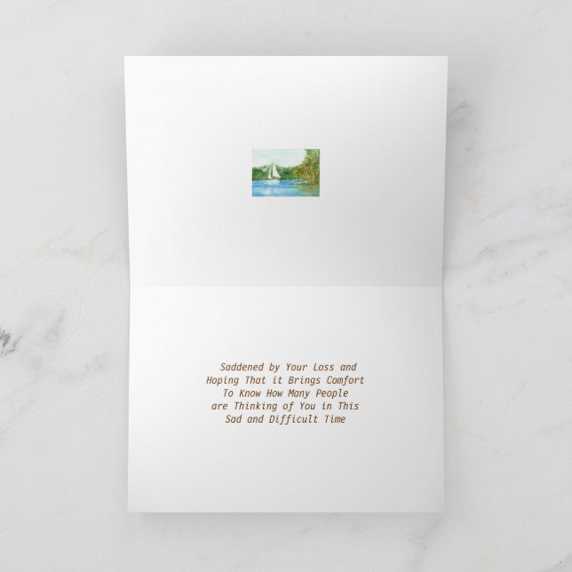 Carte Sailboat Sympathy Card (Intérieur)